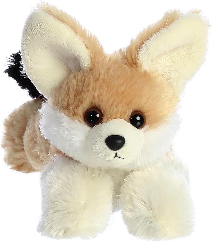 Aurora® Adorable Mini Flopsie™ Frisky Fennec Fox™ Stuffed Animal - Mini Companions Ready for Playful Adventures - for Kids All Ages, Toddlers, Adults, and Families - Brown 8.5 Inches