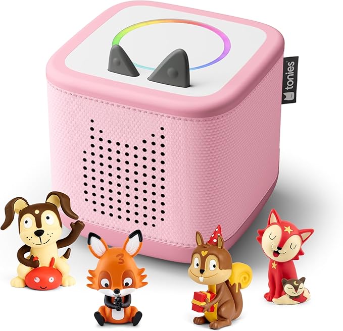 Toniebox 2 Audio Player Favorite Songs Bundle for Kids 1+ with Playtime Puppy, Bedtime Songs, Counting Songs, and Celebration Songs - Cloud Pink