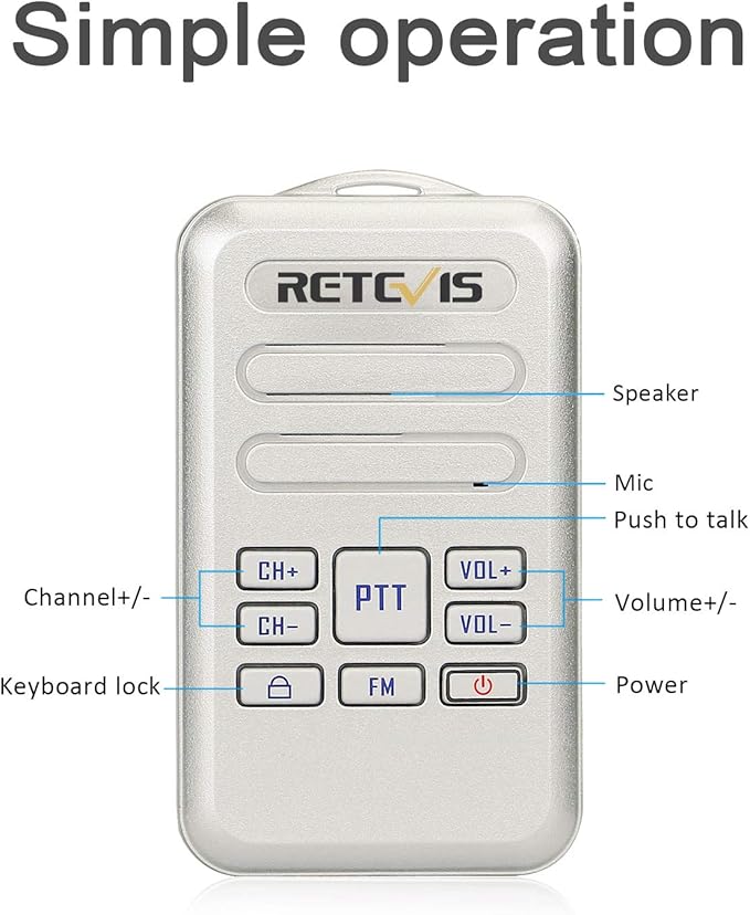 Retevis RT628 Walkie Talkies for Kids Bundle with RT20 Walkie Talkies for Adults, Wearable Small Walkie Talkie for Seniors Elderly