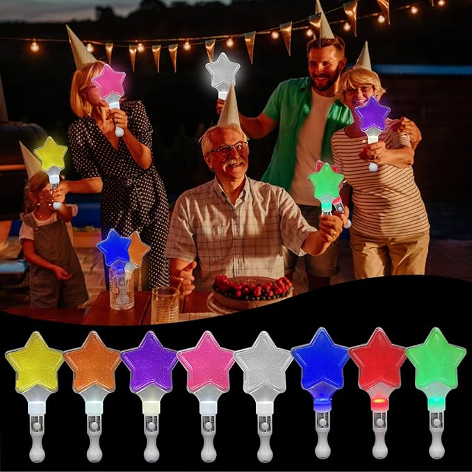 M.best 24pack Glow Sticks Party Supplies, Glow in The Dark Party Favors for Kids and Adults,LED Light up Party Gifts for Halloween, Weddings, Dances, Birthdays, Concerts