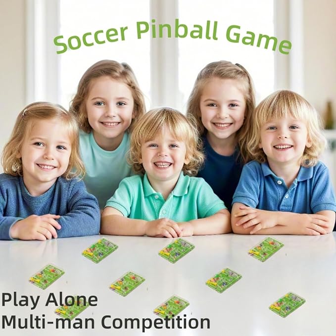 24Pcs Soccer Pinball Game and Maze Puzzles 2 In1- Football Party Favors for Kids-Goodie Bag Stuffers-Kids Return Present for Birthday Party-Back to School Toy-2.95"