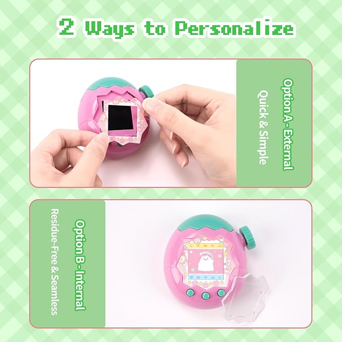 Apple Case for Tamagotchi Paradise, 4-iaradisen-1 Shockproof Silicone Protective Cover Kit with Faceplate, Flower Dial Cap & Charm, Kawaii Accessories for Girls & Adults (Green)