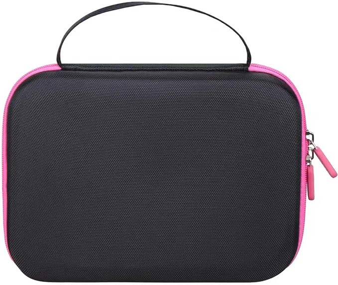 Aproca Case Compatible with Leapfrog LeapPad Academy Kids’ Learning Tablet/Epic Academy Edition/LeapPad Ultimate, Portable Storage Bag for Accessories -Black with Pink Zipper