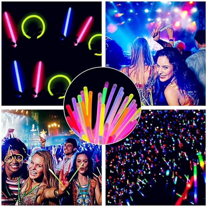 Glow Fever Glow Sticks Bulk 200ct Premium Glow In The Dark Light Up with Lanyards, For Party Supplies, Party Favors, Birthday, Halloween, Super Bright, Lasts Up to 12 hrs