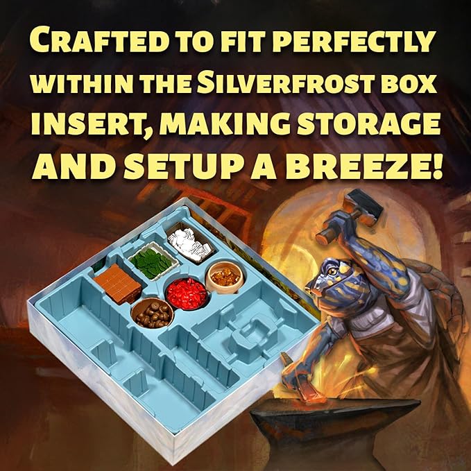 Everdell Silverfrost Deluxe Resource Vessels – Premium 3D Component Holders, Upgraded Board Game Accessories, Holders for Resources & Tokens