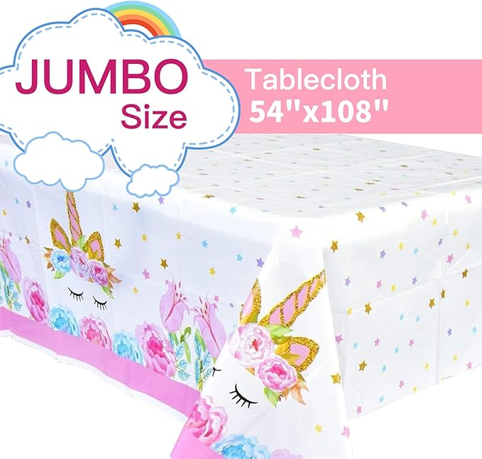 Unicorn Birthday Party Supplies - Best Value Unicorn Birthday Decorations Set with Plates, Cups, Napkins, and Cutlery for Party Themes, Perfect Party Decorations for Girls