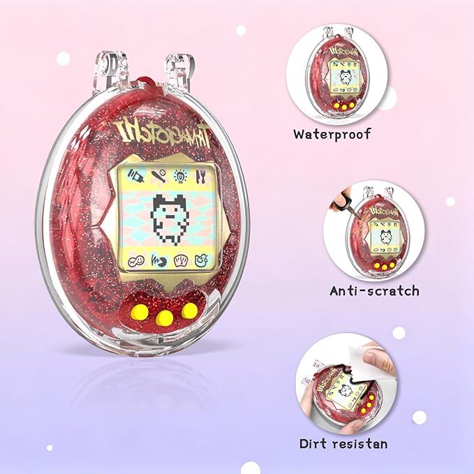 Case for Tamagotchi Original, Transparent Cover Case Compatible with Tamagotchi Original Electronic Pet Accessories, Drop - Resistant & Scratch-Proof