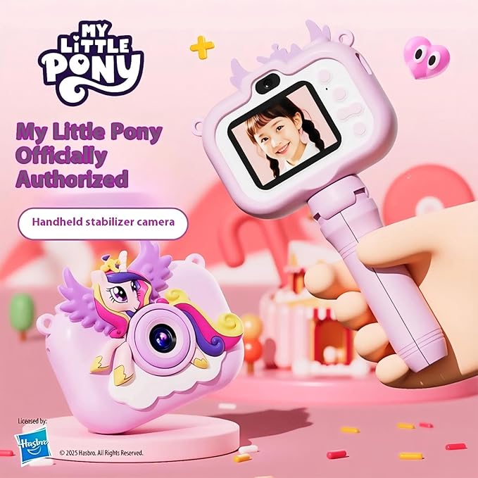 My Little Pony Princess Series Children's Cameras，Digital Point & Shoot Cameras with Bracket, Christmas Birthday Gifts Girls Boys Age 3-12, Kid's Camera with SD Card，Princess Cadance