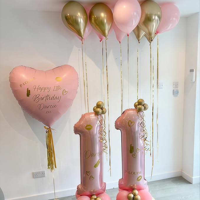 40 Inch 20th Birthday Balloon for Women - Pastel Pink Mylar Self Inflating 20 Balloon Numbers, Big 2 & 0 Helium Foil Birthday Party Decor