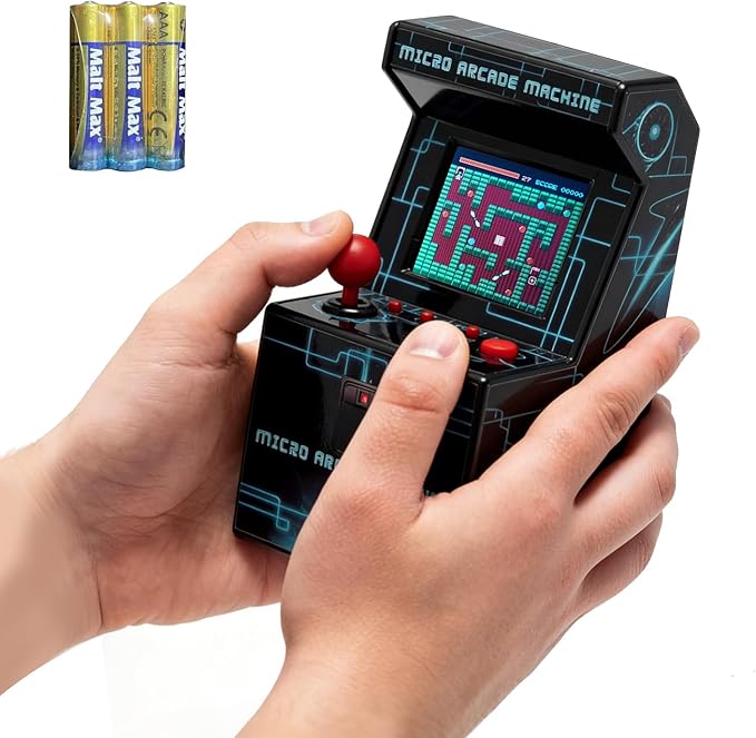 Retro Mini Arcade Machine,240 in 1 Portable Game Console with 2.5" Color Screen, 8-Bit Games, Joystick & Built-in Speaker (Batteries Included)