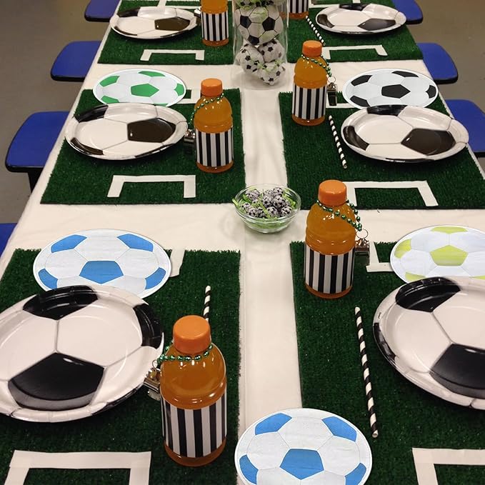 100PCS Soccer Party Decorations Napkins - Soccer Birthday Party Napkins for Kids Soccer Theme Fan Sports Event Soccer Party Supplies, 13 x 13 inch