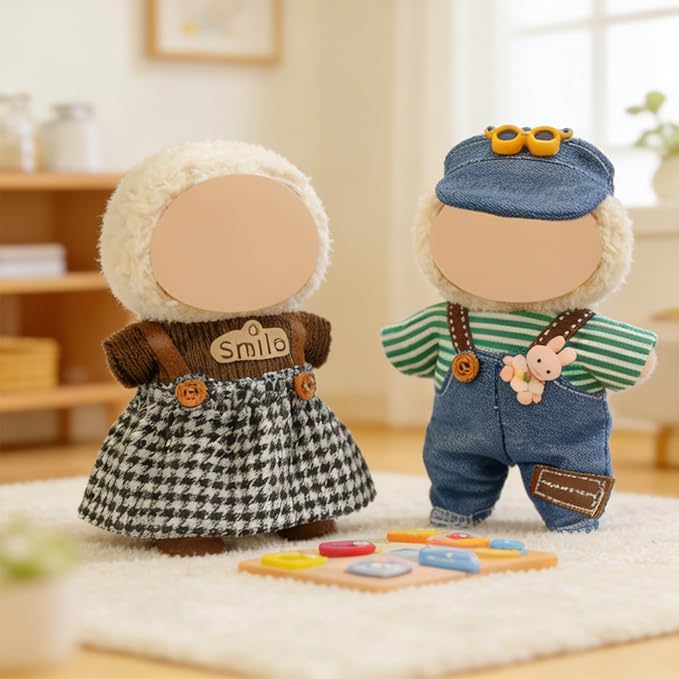 Clothes for Doll, 8 Pack Doll Outfits for 17cm Doll, Perfect for Play and Display, Accessories for Doll's Collectors, (No Dolls) (Set 9)