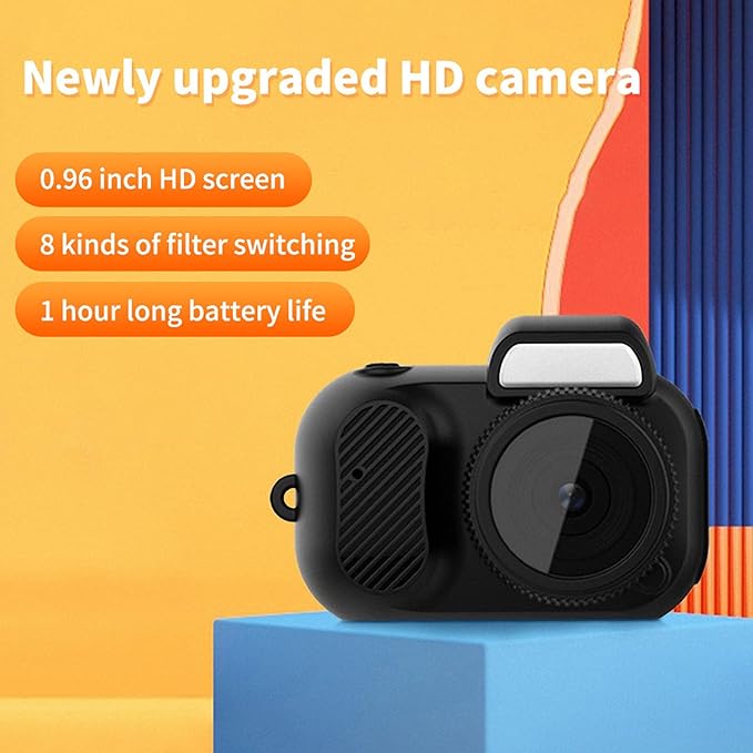 Kids Camera, Christmas Birthday Gifts for Boys Age 3-9, Digital Video Cameras for Toddler, Portable Toy for 3 4 5 6 7 8 Year Old Boy with 0. 96 Inches Screen