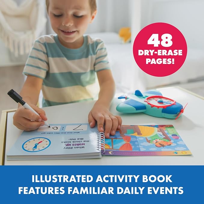 Educational Insights Time to Learn Telling Time Activity Set - Kids Clock Toy, Teaching Clock for Kids Games, Practice How to Tell Times on Analog & Digital Clocks, Fun Classroom Resource, Ages 6+