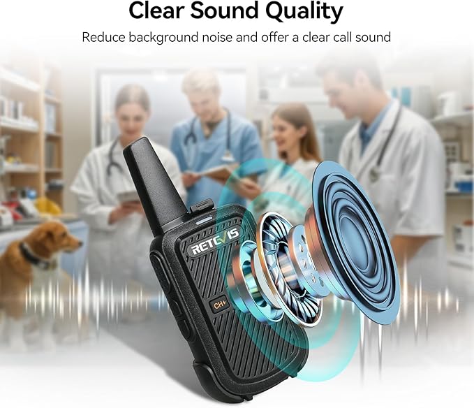 Retevis RT602 Walkie Talkies for Kids Rechargeable Bundle with RT15 Mini Walkie Talkies 3 Pack