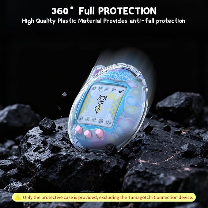 Translucent Cover Case for Tamagotchi Connection Virtual Reality Pet, Plastic Transparent Case Compatible with Tamagotchi Connection Electronic Pet Accessories