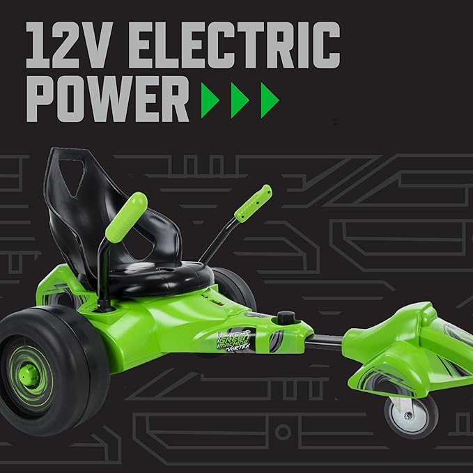 Huffy Green Machine Vortex 12V Battery Powered Ride On, Ideal for Ages 8+, Easy to Operate, Adjustable Frame, Endless Fun, Balanced Spins and Wheelies, 8 MPH, Max Weight 150 Pounds