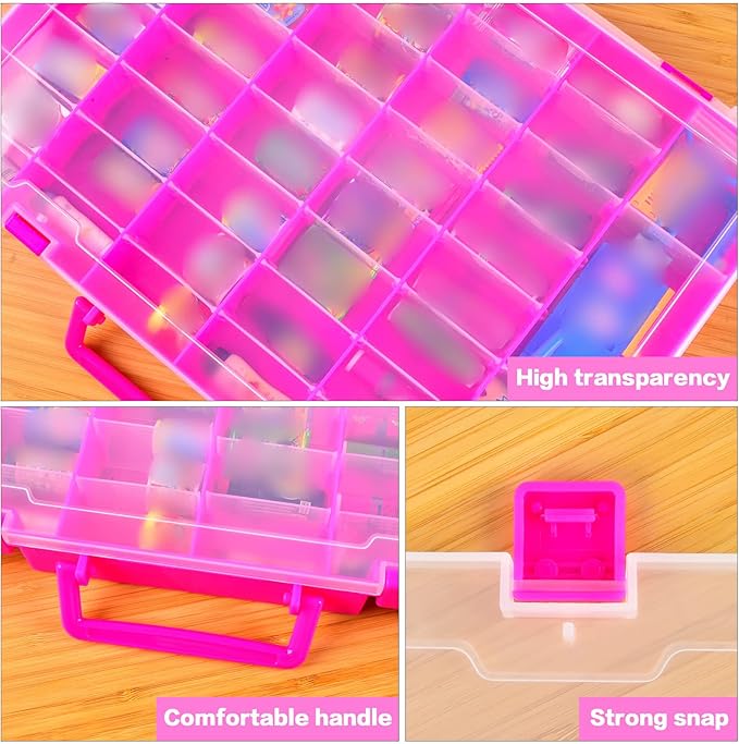 FULLCASE Case Compatible with 5 Surprise for Mini Brands Toys Series 1-4 Mystery Capsule Storage, for Mini Mart Collection Organizer for Collectibles(Case Only) (Red)