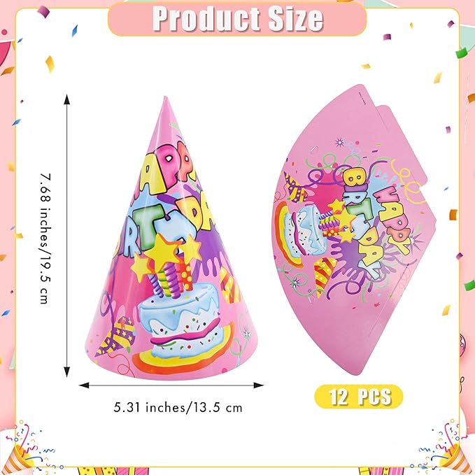 CANREVEL Party Hats for Adults, Party Supply for Party Decorations, Party Headwear for Birthday Celebration for Women Men