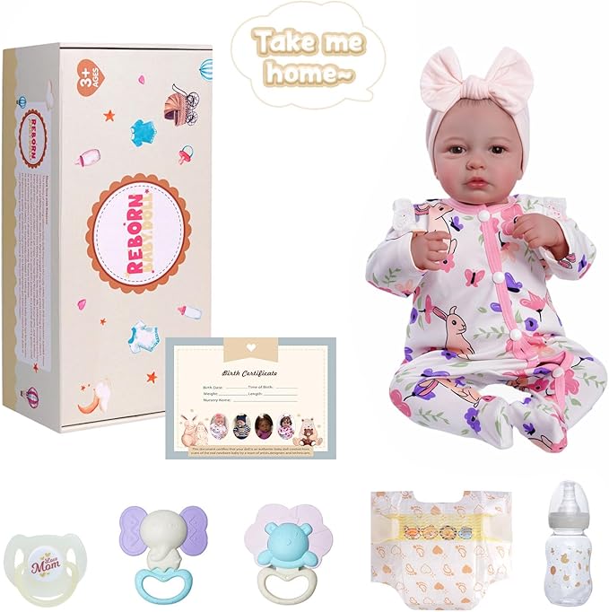 BABESIDE Reborn Baby Dolls - 20-inch Cute Soft Vinyl Realistic Baby Doll Real Life Baby Dolls with Complete Accessories Perfect for Cuddling, Playtime, and Gift Giving