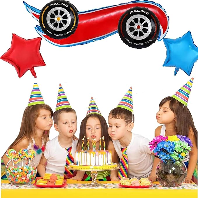 6 pcs Hot Car Themed balloons/Hot Race Car Birthday Party Supplies Baby Shower Party Decorations