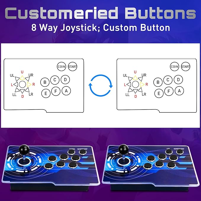 29800 in 1 Pandora's Box Retro Game Arcade Game Console with Two Separate Hosts for PC, Projector & TV 3D Games 1-4 Gamer Category Favorites List Save/Search/Hide/Pause/Delete