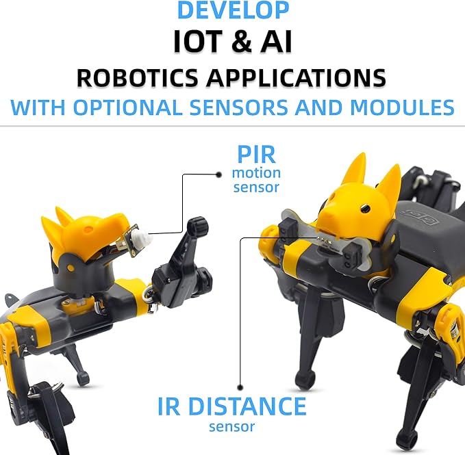 Petoi Programmable Robot Dog Bittle X V2 Alloy Servo (Pre-Assembled) | Coding Smart Robot Dog Kit, Voice Controlled, Quadruped Interactive Robot for Kids, Open Source, STEM & Robotics Education