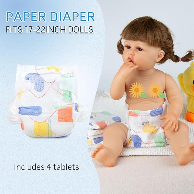 PEDOLLTREE Reborn Baby Dolls Clothes Boy Blue Dog Outfit Accessories 13 Pcs for 17-22 Inches Reborn Doll Newborn Boy with Blue Dot Bassinet