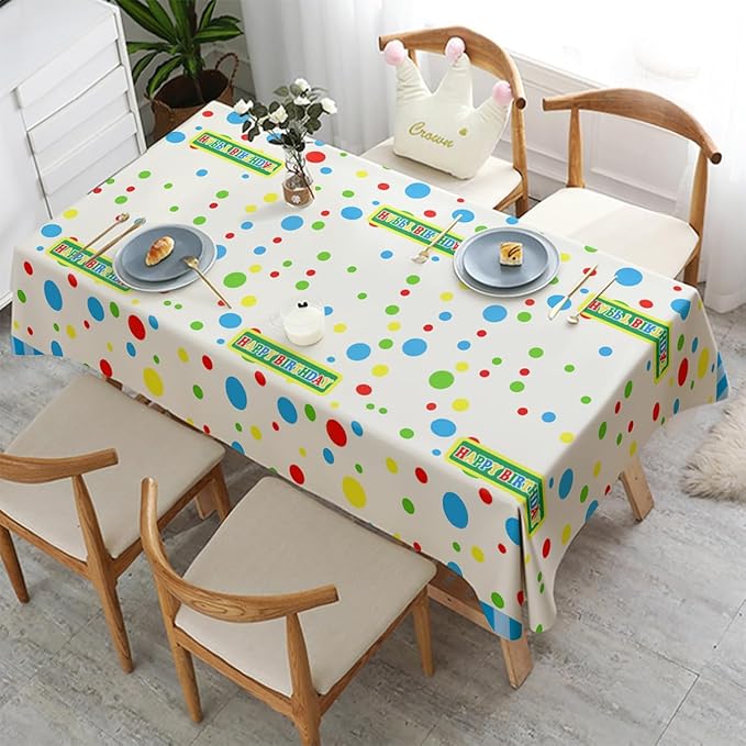 2Pcs Friend Party Tablecloths for Street Theme Birthday Party Supplies Colorful Table Decorations