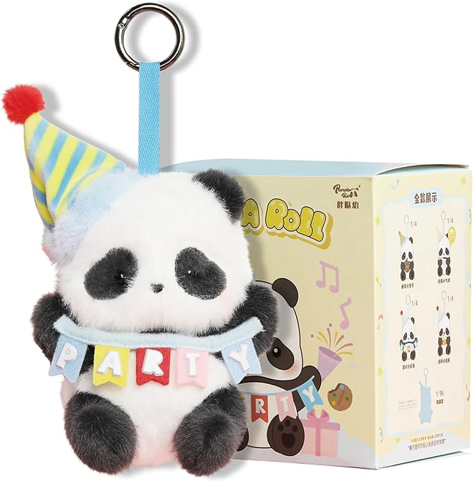 52TOYS Panda Roll Party Series Blind Box Stuffed Animal Plush Toy with Soft and Adorable Design, 1PC Perfect for Cuddling, Display, and Unique Posing, Ideal Gift for Panda Enthusiasts