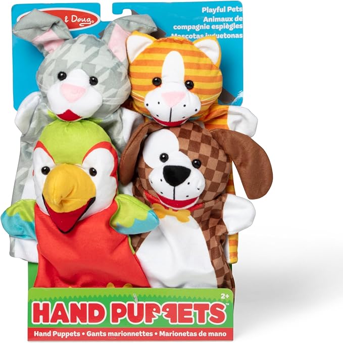 Melissa & Doug Playful Pets Hand Puppets (Set of 4)