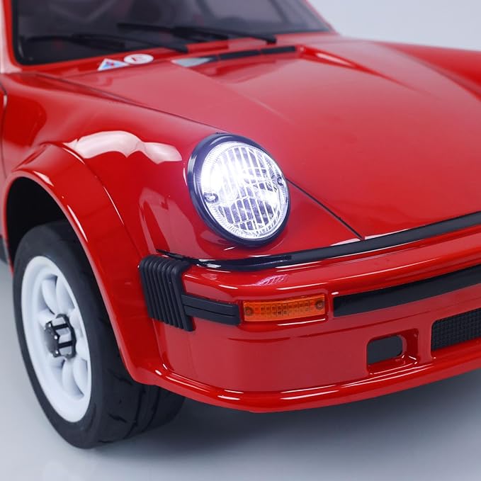 1/6 Remote Control Rally Car 4X4 RC Vehicle 2WD and 4WD Modes Metal Chassis Light System Independent Suspension No Battery Charger Hobby Grade Model for Ages 14+(Red)