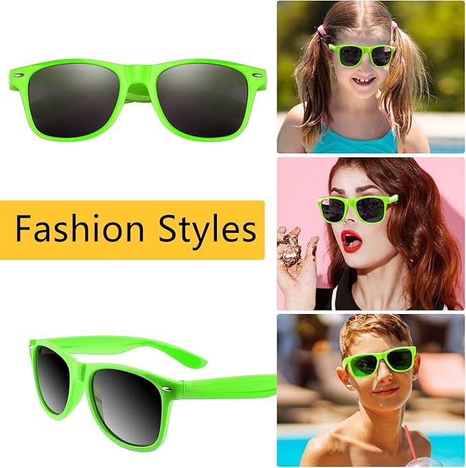 TUPARKA 12 Pack Sunglasses Bulk Summer Sunglasses Party Favors Goody Bag Fillers for Birthday Party Beach Pool Party, Green
