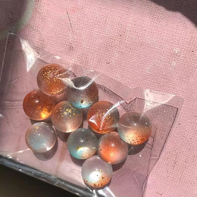 10Pcs Purple Glass Marbles Luminous Glass Ball 12MM Colorful Decor Vase Filler Fish Tank Home Decor DIY Jewelry Accessories(no Hole),Marble Runs,Learning and Education