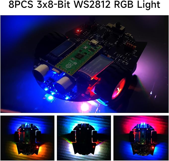 Yahboom Raspberry Pi Pico2 Smart Robot Car Starter Programming Robot Kit DIY MicroPython Scientific Electronics Programming Project Kit