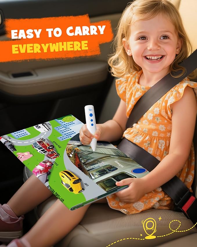TEKFUN Interactive ABCs & 123s Learning Posters with Talking Pen, Autism Sensory Educational Toys, Toddler Birthday Gifts for Kids Ages 1 2 3 4 5 6