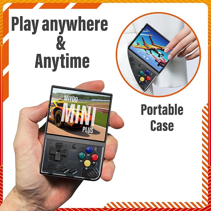 Miyoo Mini Plus 128G Retro Game Console, 3.5" HD Screen Portable Handheld Gaming System, Long Battery Life, Multi-Emulator Support for Classic Retro Games (White 128G)