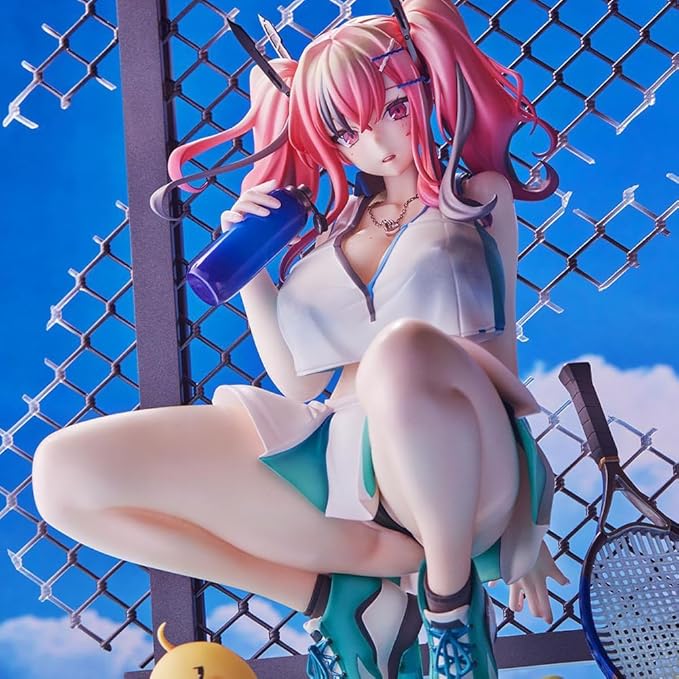 Bremerton Figurine Squatting Pose Tennis Version 22cm Anime Girl Figure Bremerton Action Figure Statue Desktop Decoration Collectibles Gift for Fans
