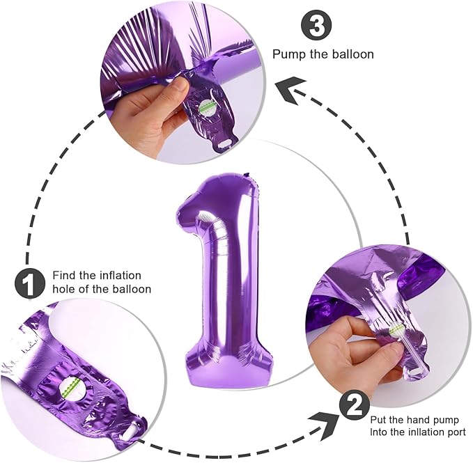 17 Balloons Number 40 Inch, Purple 17th Birthday Decoration for 1 7 17 71 Men & Women, Foil Big Number Balloon for Wedding Store Anniversary Promotion Party Decorations