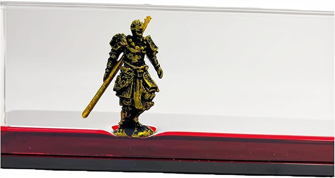 Honsheng Unsinkable Black Myth Wukong Action Figure Fun Toys Enthusiasts Acrylic Paperweight for Car Desk Decorations Liquid Wave Cruise Ship Fluid Drift Bottle Boat in a Box Toys (Gold)