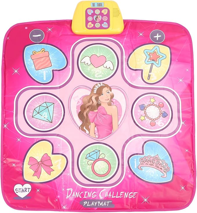 Dance Mat for Kids 35.4in Wireless Non Slip Programmable Electronic Rhythm Step Dance Pad with Foldable Design for Indoor Outdoor Use