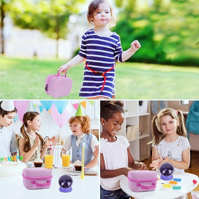 MGZNMTY Travel Case for Bitzee Hamster Ball Interactive Toy - Custom Foam Protective Carrying Box for Virtual Electronic Digital Pet Toy & Dock for Kids (Case Only) (Purple)