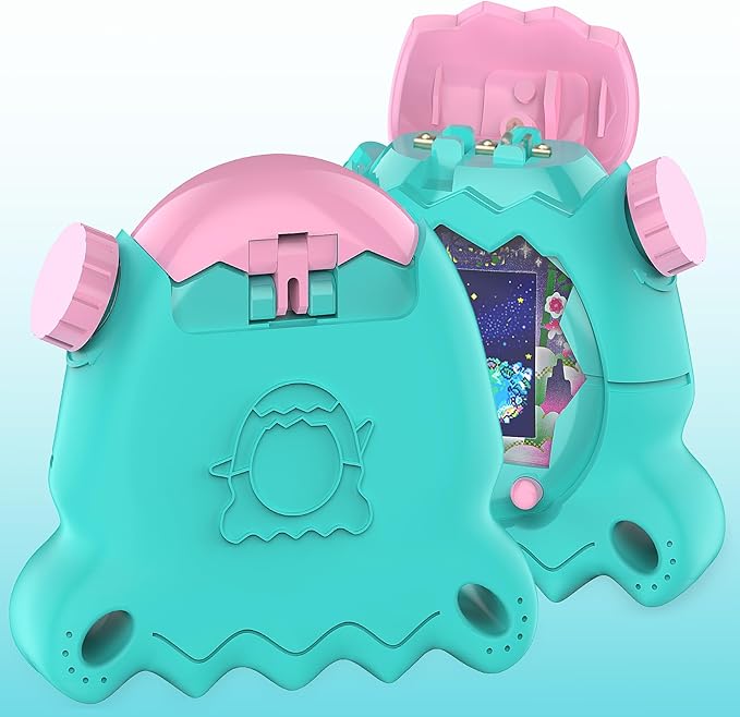 JCHPINE Hard Case and Silicone Cover for Tamagotchi Paradise Electronic Pet, Protective Cases for Tamagotchi Paradise with Screen Protector and Lanyard (Jade Forest)
