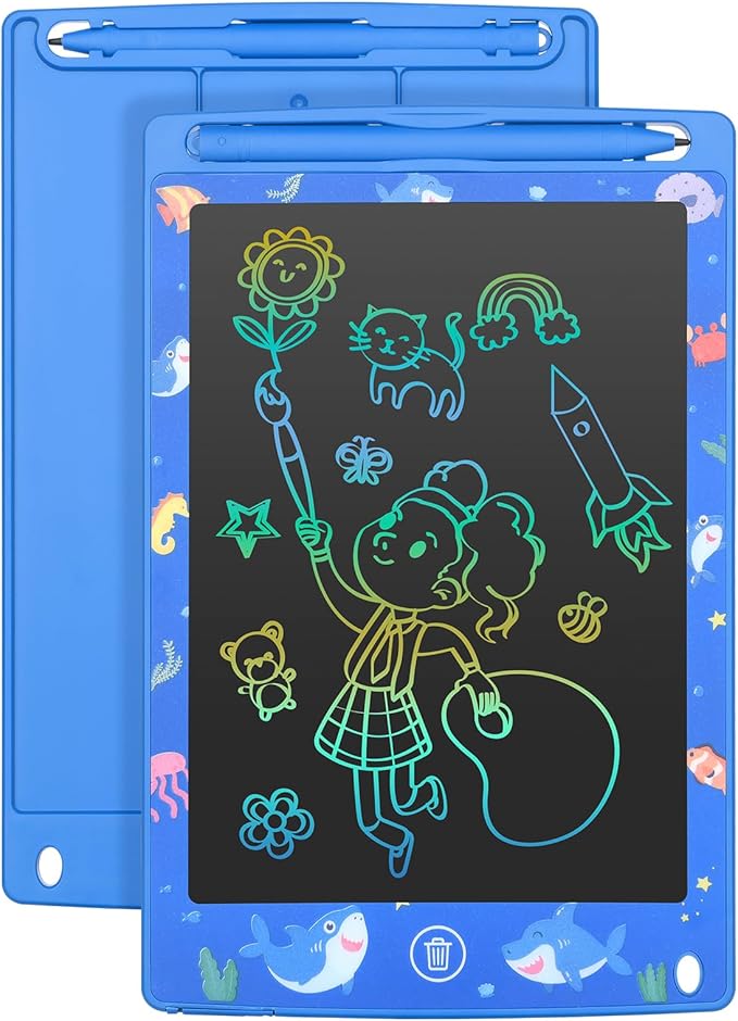 Mafiti LCD Writing Tablet 8.5 Inch Electronic Writing Drawing Pads Portable Doodle Board Gifts for Kids Office Memo Home Whiteboard Blue