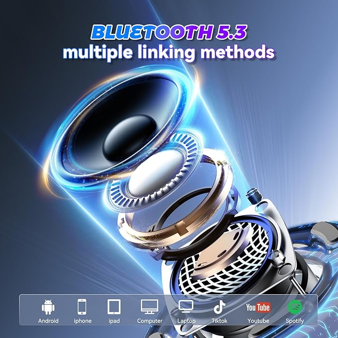 Karaoke Microphone Machine Toy for Adult Kids, Mini Portable Bluetooth Speaker with 2 Wireless Microphones for Girls 3-12 Years, Christmas Birthday Gift for 3 4 5 6 7 8 9 10 11 12 Years Old and Up