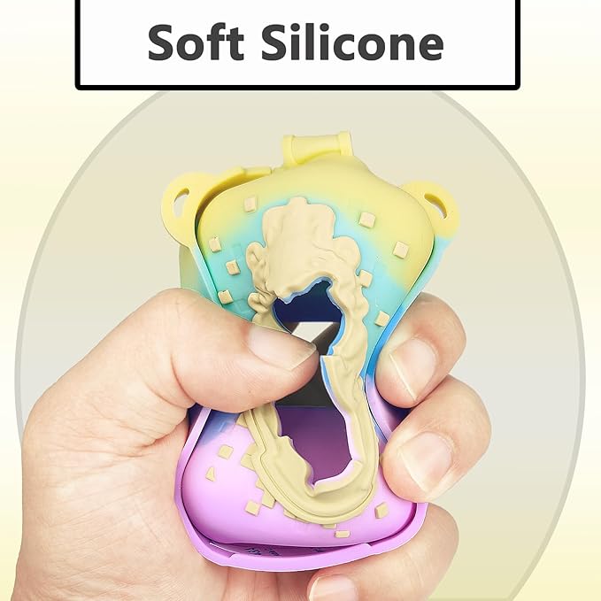 JCHPINE Silicone Cover Case for Bitzee Harry Potter Interactive Digital Pet, Protective Cover for Harry Potter Bitzee Pets Accessories (Rainbow)