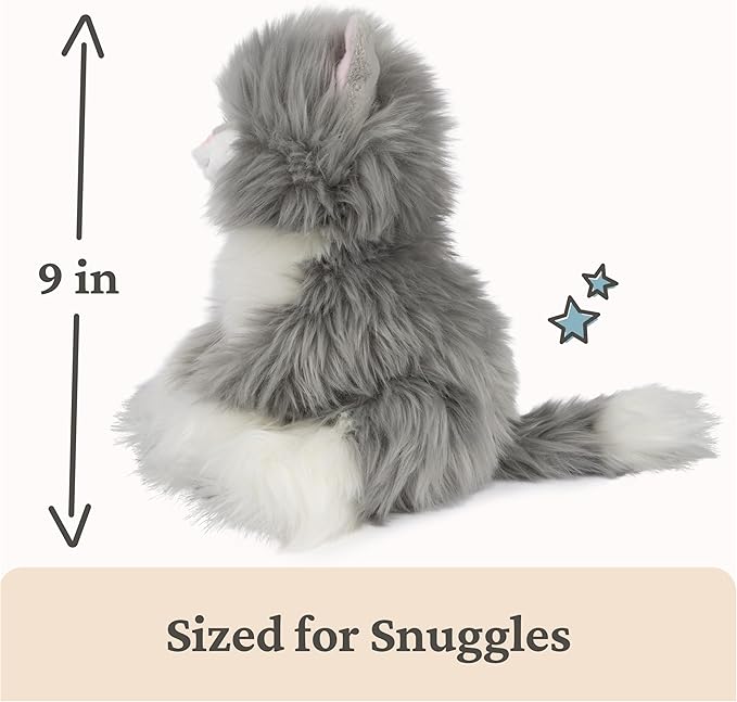GUND Camilla Kitten Plush, Premium Cat Stuffed Animal for Ages 1 and Up, Gray/White, 9”
