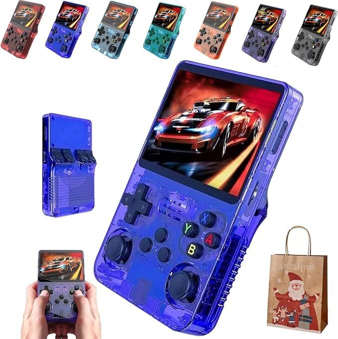 RETROBOY - Retro BOY Play Game Handheld Game Consoles, 3.5-in 4K HD Screen, 3500mAh Battery Long Battery Life, Open Source Games Player, Built-in 64G/128G (Dark Blue, 128, GB)
