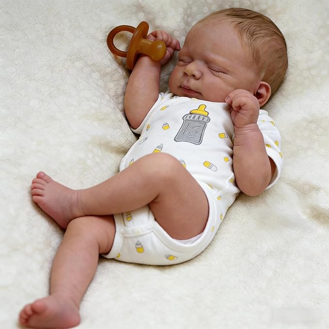 Anano Reborn Baby Dolls Silicone Full Body-18 in Realistic Baby Doll Newborn Boy, Full Silicone Babys Doll Lifelike, Real Life Reborn Dolls Anatomically Correct with Accessories