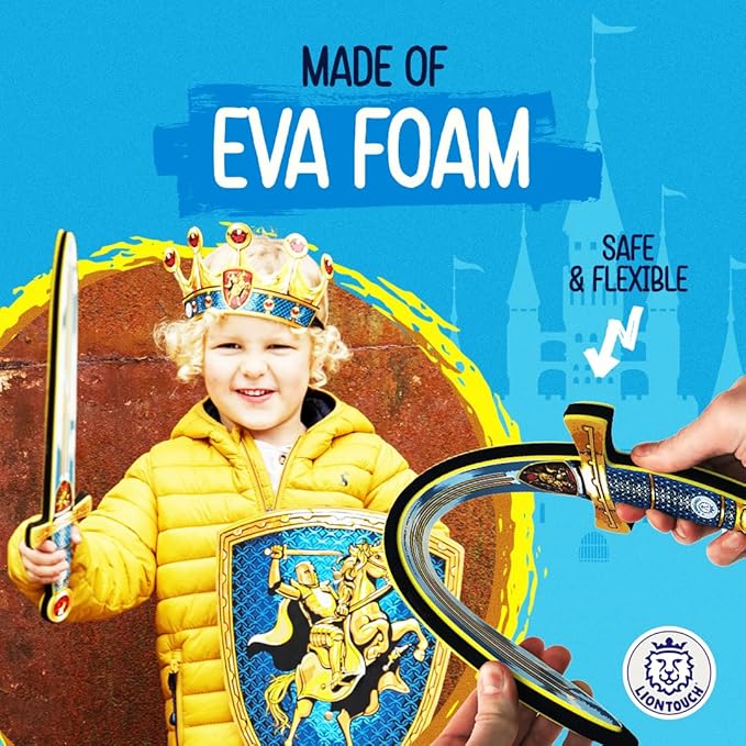 Liontouch - Knight Foam Sword & Shield for Boys – 3-6 Years | Pretend Play Set in Medieval Style for Kids & Toddlers | Safe Toy Weapons & Battle Accessories for Dress Up & Horseback Knight Costumes